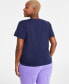 Trendy Plus Size Gathered-Sleeve Crewneck T-Shirt, Created for Macy's