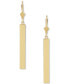 ფოტო #3 პროდუქტის Tube Linear Drop Earrings in 14k Gold, 1 1/2 inch