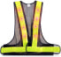 Фото #1 товара kwmobile LED Reflective Safety Vest with 16 Red LED Lamps, Reflective Strips, Safety Vest for e.g. Jogging, Riding, yellow, 38791.06_m001248
