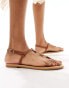 Фото #4 товара ASOS DESIGN Fortune hardware flat sandal in tan