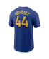 ფოტო #3 პროდუქტის Nike Men's Julio Rodríguez Royal Seattle Mariners City Connect Fuse Name Number T-Shirt