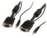 Фото #1 товара 2m Coax High Resolution Monitor VGA Cable with Audio HD15 M/M - 2 m - VGA (D-Sub) + 3.5mm - VGA (D-Sub) + 3.5mm - Male - Male - Nickel