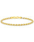 Men's Two-Tone Rope Link Chain Bracelet in Sterling Silver & 14k Gold-Plate