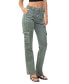 Women's High Rise Cargo Straight Jeans