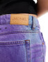 Фото #4 товара Monki Imoo low waisted wide fit jeans in rainbow colour wash