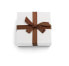 Фото #1 товара White gift box with brown ribbon KP9-9