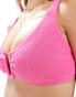 The Frolic reef bikini top in pink crinkle