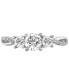 Фото #3 товара Diamond Three Stone Twist Shank Ring (1 ct. t.w.) in 14k White Gold