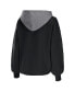 ფოტო #2 პროდუქტის Women's Black Miami Heat Pieced Quarter-Zip Hoodie Jacket