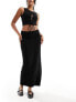 Фото #1 товара COLLUSION low rise slinky maxi skirt in black