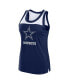 Women's Navy Dallas Cowboys Sequin Tank Top