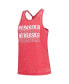 Women's Scarlet Nebraska Huskers Stacked Name Racerback Tank Top Красный, S - фото #3