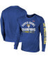 Men's Threads Royal Los Angeles Rams 2-Time Super Bowl Champions Always Champs Tri-Blend Long Sleeve T-shirt
