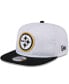 ფოტო #1 პროდუქტის Men's White/Black Pittsburgh Steelers 2024 NFL Training Camp Golfer Snapback Hat