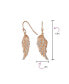 ფოტო #8 პროდუქტის Heavenly Spiritual Symbol Cubic Zirconia Pave CZ Guardian Angel Wing Feather Lever back Dangle Earrings For Women For Teen Sterling Silver French Wire