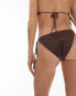 Фото #4 товара Topshop crochet bikini bottoms in brown