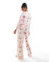 Фото #4 товара ASOS DESIGN bow and fruit long sleeve top & trouser pyjama set in pink