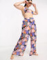 Фото #3 товара We Are We Wear Plus tania wide leg beach trouser in cabana tropical print