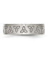 Фото #2 товара Stainless Steel Brushed Engraved Trinity Symbol 6mm Band Ring