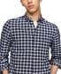 ფოტო #2 პროდუქტის Men's Slim Fit Blur Check Long Sleeve Button-Down Oxford Shirt