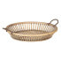 Snack tray 50 x 50 x 9,5 cm Natural Rattan (2 Units)