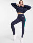 Фото #4 товара adidas Originals 'Retro Luxury' 1/4 zip cropped fleece with back print in deep navy