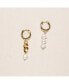 ფოტო #3 პროდუქტის 18K Gold Plated Freshwater Pearl with Cuban Chain - Lauren Earrings For Women
