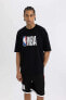 Фото #3 товара Футболка Defacto NBA Wordmark Oversize