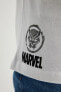 Фото #8 товара Marvel Avengers Lisanslı Oversize Fit Bisiklet Yaka Baskılı %100 Pamuk Tişört