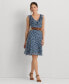 ფოტო #1 პროდუქტის Women's Belted Ruffled Fit & Flare Dress, Regular & Petite