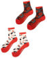 ფოტო #1 პროდუქტის Women's Lipsticks Lips 2 Pairs of Sheer Crew Socks