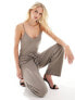 JDY Tall cami jumpsuit in stone