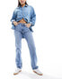 Фото #1 товара ONLY Jaci mid rise straight jeans in light blue wash