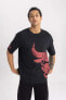 Фото #6 товара Футболка defacto NBA Chicago Bulls Oversize Fit