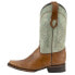 Фото #6 товара Ferrini Santa Fe Square Toe Cowboy Mens Brown, Green Casual Boots 12871-55