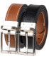 Фото #4 товара Men's Two-In-One Reversible Contrast Stitch Belt, Created for Macy's