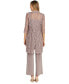 ფოტო #2 პროდუქტის Women's 3-Pc. Lace Jacket, Tank Top & Pants Set