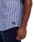 Фото #5 товара Men's Short Sleeve Striped Cotton Button Down Shirt