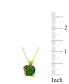 ფოტო #2 პროდუქტის Tsavorite (1-3/8 ct. t.w.) and Yellow Sapphire (1/10 ct. t.w.) Apple Pendant in 14K Gold