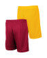 ფოტო #2 პროდუქტის Men's Gold, Cardinal Iowa State Cyclones Wiggum Reversible Shorts