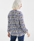 Фото #4 товара Women's Printed Split-neck Popover Blouse, Created for Macy's