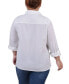 ფოტო #2 პროდუქტის Plus Size 3/4 Roll Tab Blouse with Pockets