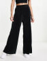 Urban Revivo plisse trousers in black