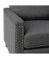 Renza Transitional Pushback Recliner With Pillow Style Back And Accent Nail Trim - Manual Recliner