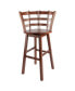 Scalera 43.68" Wood Ladder-Back Swivel Seat Bar Stool