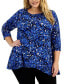 Фото #1 товара Plus Size Sea of Petals Swing Top, Created for Macy's