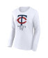 ფოტო #2 პროდუქტის Women's White Minnesota Twins Long Sleeve T-shirt