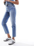 Фото #5 товара Pimkie high waisted mom jeans in blue wash