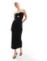 Фото #3 товара SNDYS bandeau cut out detail midaxi dress in black