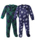 ფოტო #1 პროდუქტის Baby Boys h Sleep and Play one piece, Navy Snowflake